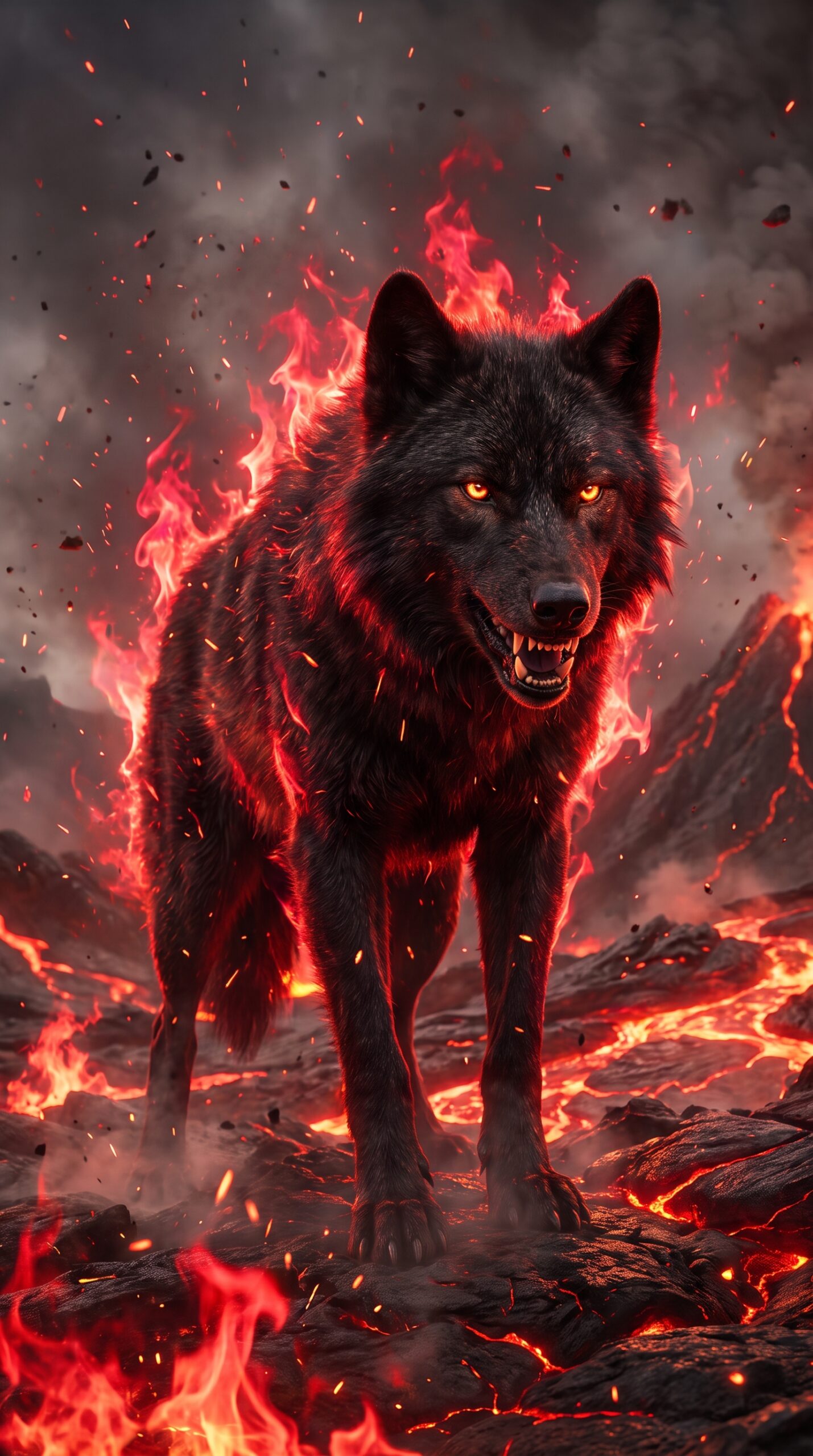 Inferno Wolf Wallpaper